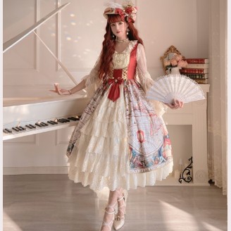 Nautical Map Lolita Style Dress JSK (CLS13)